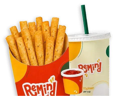 Remind Combo: Fries, Dip and Fizzy Drink